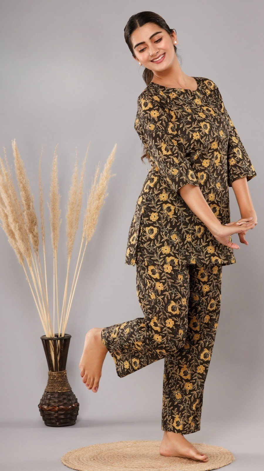 Golden Bloom Loungewear Set