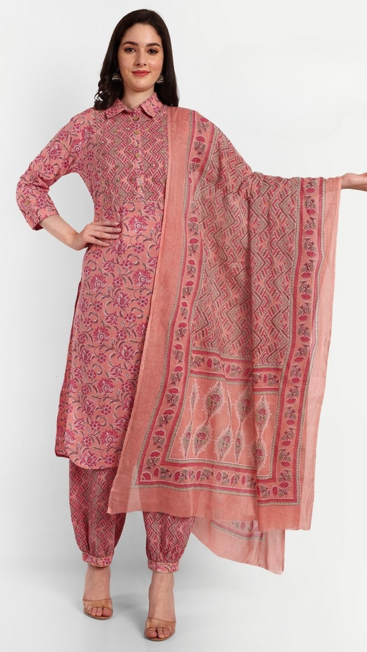 Rosewood Elegance Ethnic Suit Set