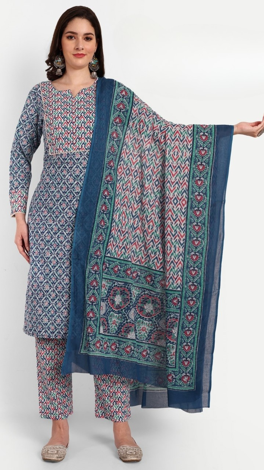 Indigo Ikat Fusion Suit Set