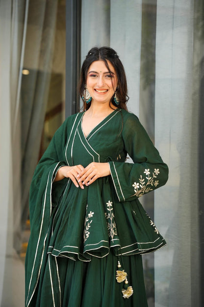 Verdant Elegance Sharara Set