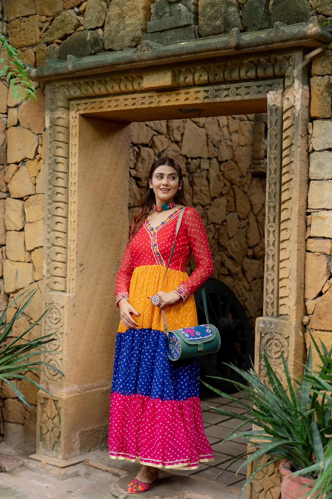 Phoolwari Multicolor Anarkali Suit