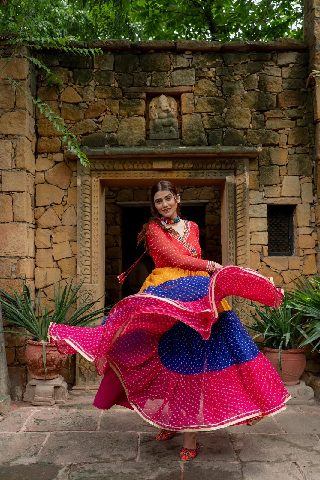 Phoolwari Multicolor Anarkali Suit