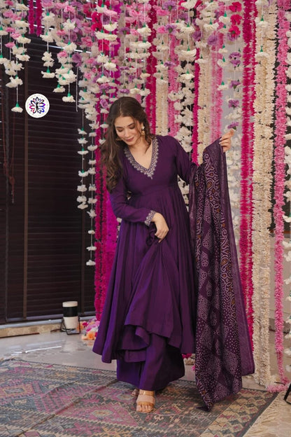Purple Majesty Anarkali Suit