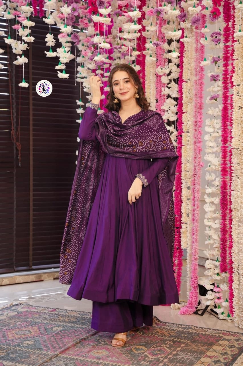 Purple Majesty Anarkali Suit