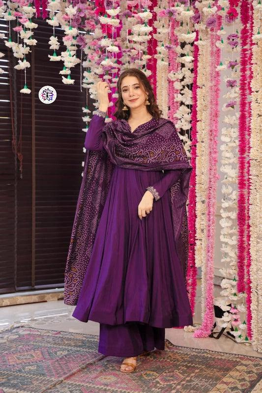 Purple Majesty Anarkali Suit